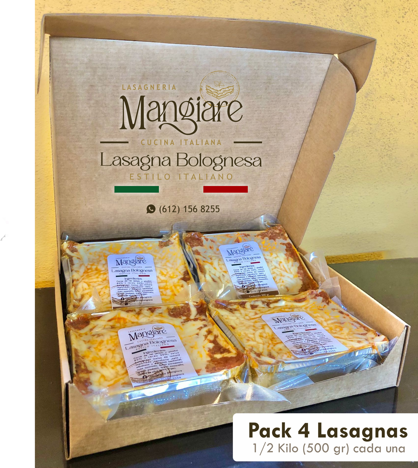 Pack de 4 Lasagnas Italianas